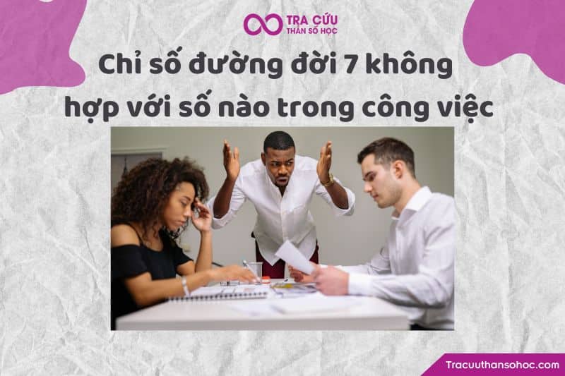 Chỉ số đường đời 7 không hợp với số nào trong công việc